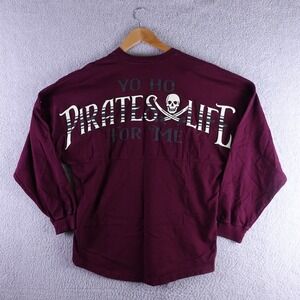 Spirit Jersey Pirates of the Caribbean Maroon Long Sleeve‎ Shirt Mens Medium